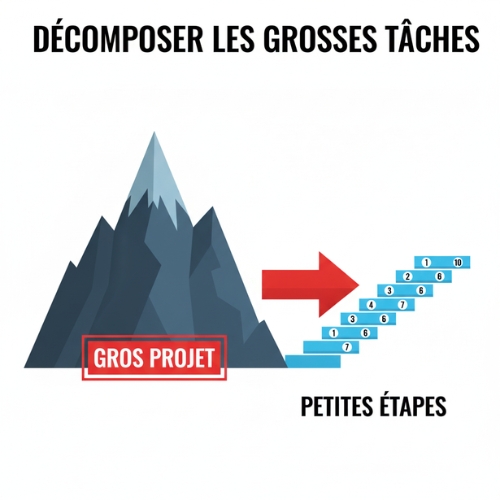 Décomposer les grosses tâches